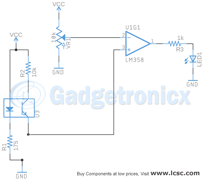 Infrared Detector Circuit using Phototransistor