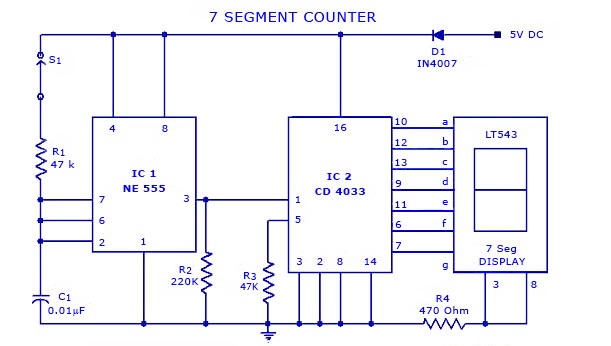 Bcd To Seven Segment Display Circuit Diagram