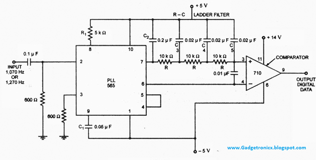 Circuit Diagram Fsk Modulator Using 555