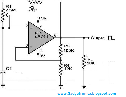 wave generator IC741 - Gadgetronicx