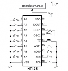HT12E-practical-application-circuit