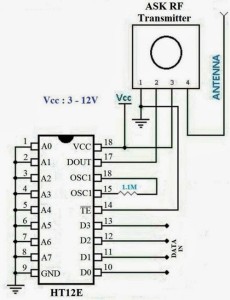 RF-transmitter-wireless-ASK-signal-communication-circuit