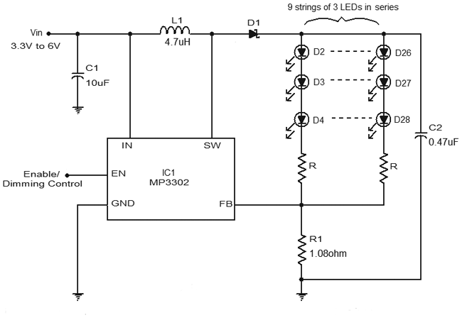 LED Driver circuit diagram using MP3302 - Gadgetronicx h bridge inverter circuit diagrams 