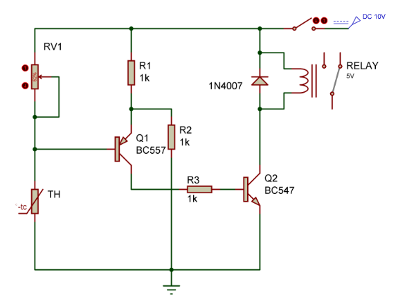 Temperature sensor clearance relay