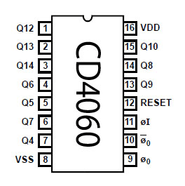 Микросхема cd4060be схема включения