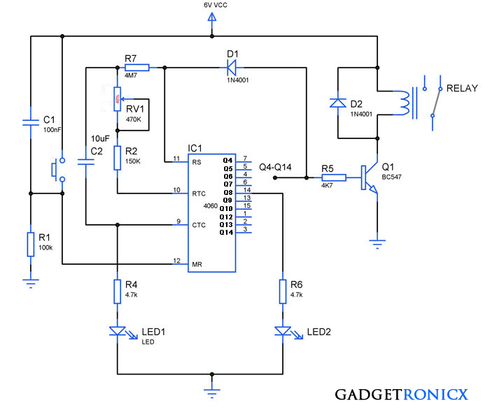 time delay circuit diagram