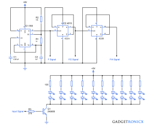 Six Simple LED Lighting Circuit for Christmas - Gadgetronicx