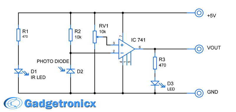 IR Sensor : Circuit Diagram, Types Working with Applications – Matha  Electronics