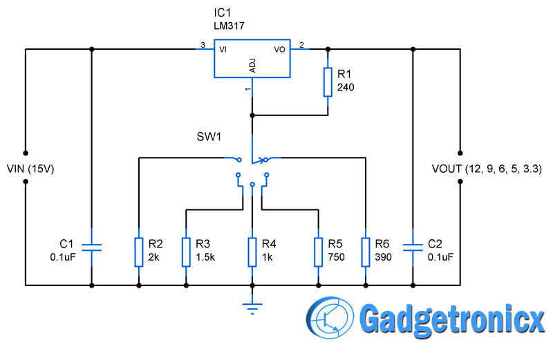 voltage regulator circuit 5v