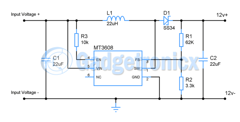 High Power Boost Converter Circuit diagram - Gadgetronicx